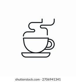Heißer Tee Kaffeetasse Symbol Vektor