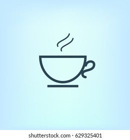 Hot tea or coffee cup icon