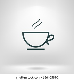 Hot tea or coffee cup icon