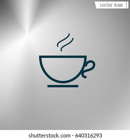 Hot tea or coffee cup icon
