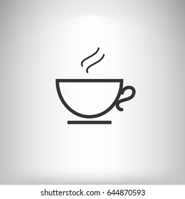 Hot tea or coffee cup icon