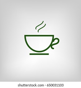 Hot tea or coffee cup icon