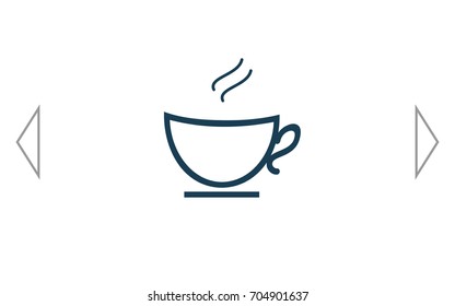 Hot tea or coffee cup icon