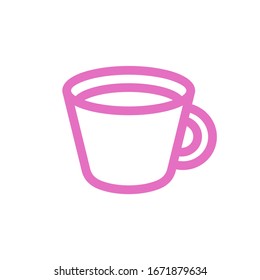 Hot tea and coffee. Drink. Sweet icon dishes. Food cafes and restaurants. Symbol.