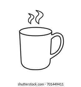 hot tea or coffee icon- vector illustration