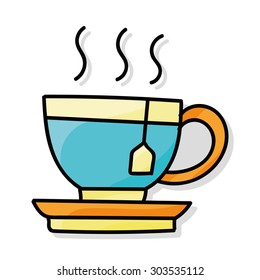 hot tea color doodle