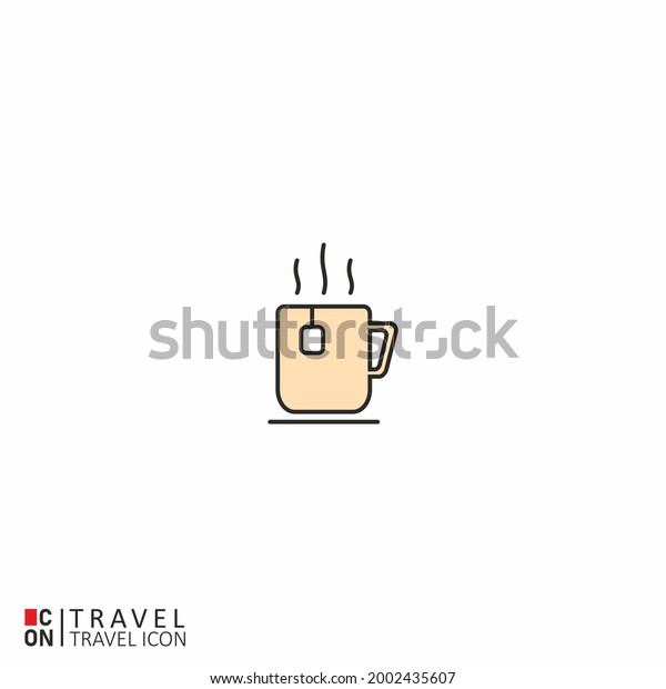 Hot Tea Cup Conception Travel Vector Stock Vector (Royalty Free) 2002435607 Shutterstock