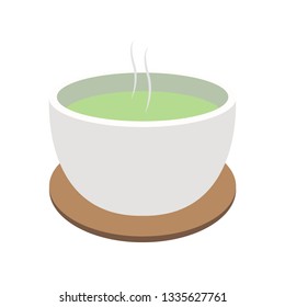 Hot tea cup emoji vector