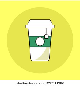 Hot Tea Cup Flat Icon