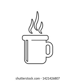 hot tea cup icon. Element of winter for mobile concept and web apps icon. Outline, thin line icon for website design and development, app development