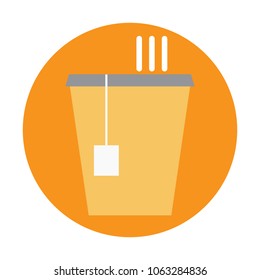 hot tea cup icon on white isolated. Vector illustration. esp10