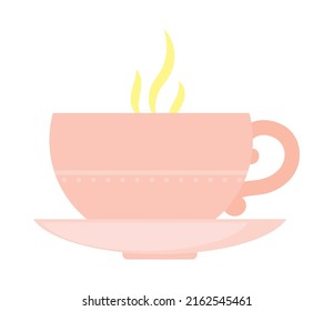 hot tea cup icon on white background