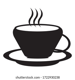 Hot tea cup icon vector graphics