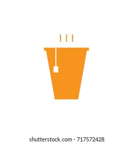 Hot tea cup icon, vector