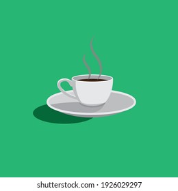 hot tea cups with shadows