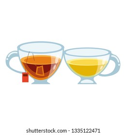 Hot tea drink cups