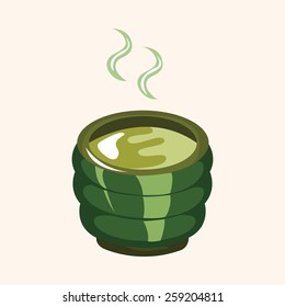 hot tea drink theme elements