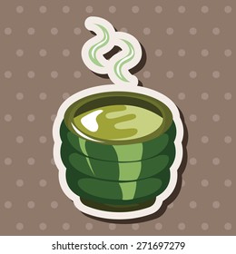 hot tea drink theme elements
