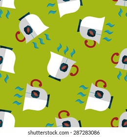 hot tea flat icon,eps10 seamless pattern background