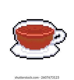 HOT TEA GLASS PIXEL ART