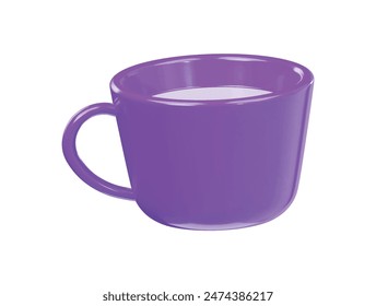  Ilustración 3d del render del icono del té caliente