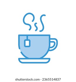 Icono de té caliente ilustración de stock vectorial otoño.