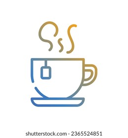 Hot Tea Icon Herbst Vektorgrafik.