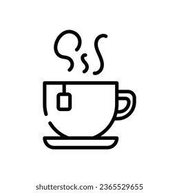 Hot Tea Icon Herbst Vektorgrafik.