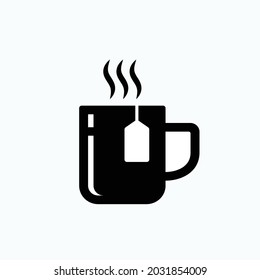 Hot Tea Icon. Break Time, Beverage Symbol  - Vector.