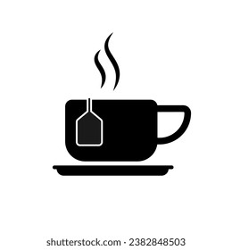 Hot Tea Icon. Break Time, Beverage Symbol  - Vector.