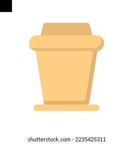 hot tea icon flat style vector