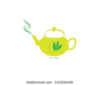 hot tea icon logo design