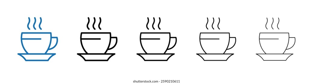 Hot tea icon Outline vector logo for web ui