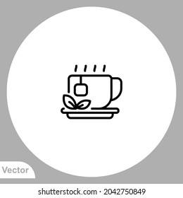 Hot tea icon sign vector,Symbol, logo illustration for web and mobile
