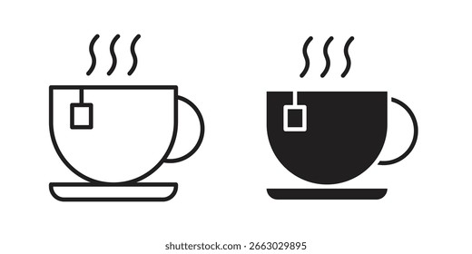 Hot tea icon vector design element logo template