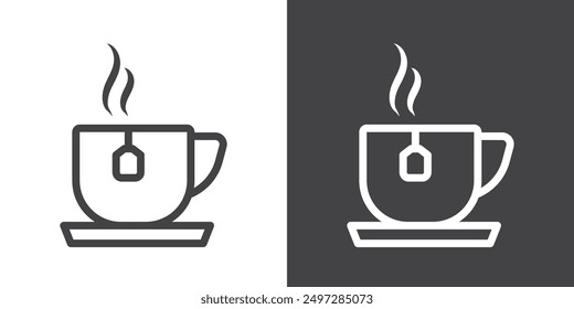 Hot tea icon vector logo set collection for web app ui