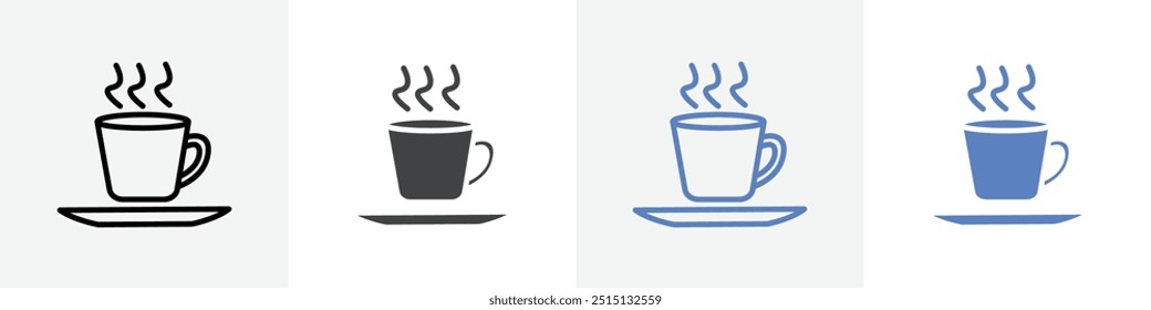 hot tea icon vector set use for web ui or app
