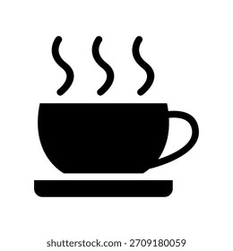 Ilustración de diseño de símbolo de Vector de icono de té caliente