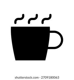 Ilustración de diseño de símbolo de Vector de icono de té caliente