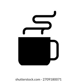 Ilustración de diseño de símbolo de Vector de icono de té caliente