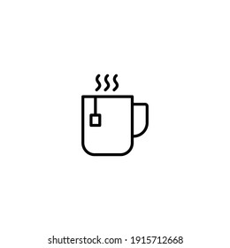 Hot tea icon vector for web, computer and mobile app