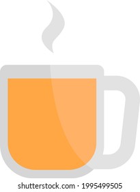 Hot tea, illustration, on a white background.