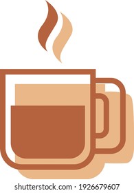 Hot tea, illustration, vector on white background.