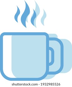 Hot tea, illustration, vector on white background.