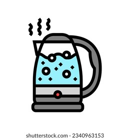 hot tea kettle color icon vector. hot tea kettle sign. isolated symbol illustration