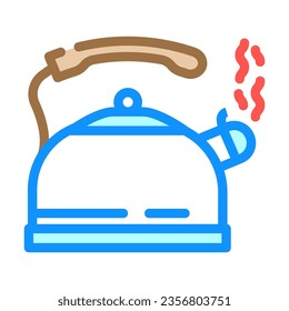 hot tea kettle color icon vector. hot tea kettle sign. isolated symbol illustration