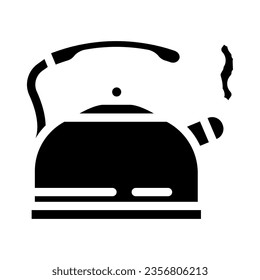 hot tea kettle glyph icon vector. hot tea kettle sign. isolated symbol illustration