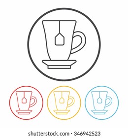 hot tea line icon