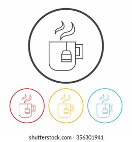 hot tea line icon