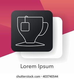 hot tea line icon